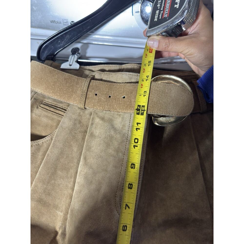 VTG Jones New York Womens 100% Genuine Leather Pants Size 14 Festival Primative - Picture 11 of 13